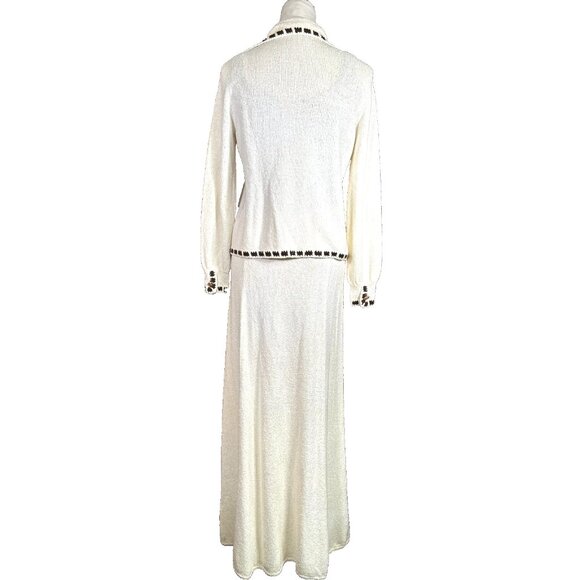 RARE VTG St John Knits MOD 1960's Button Up MCM Sweater Dress & Matching Jacket - Picture 5 of 16